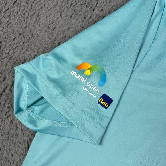 Lacoste Sport Miami Open Tennis Polo Shirt Mens 2XL (7) Light Blue Performance - Picture 5 of 10